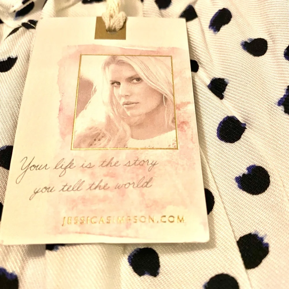 NWT Jessica Simpson Girls Polka Dot Top-Small - Picture 3 of 4